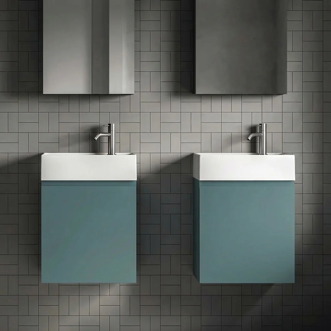 Milano Blu Acciaio 45 cm Badeværelsespakke – Badmøbel, Spejlskab & Scandtap - Image 24