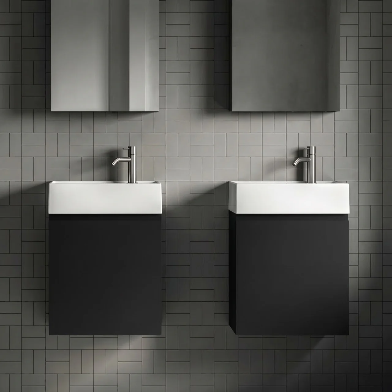 Milano Nero 45 cm Badeværelsespakke – Badmøbel, Spejlskab & Scandtap - Image 48