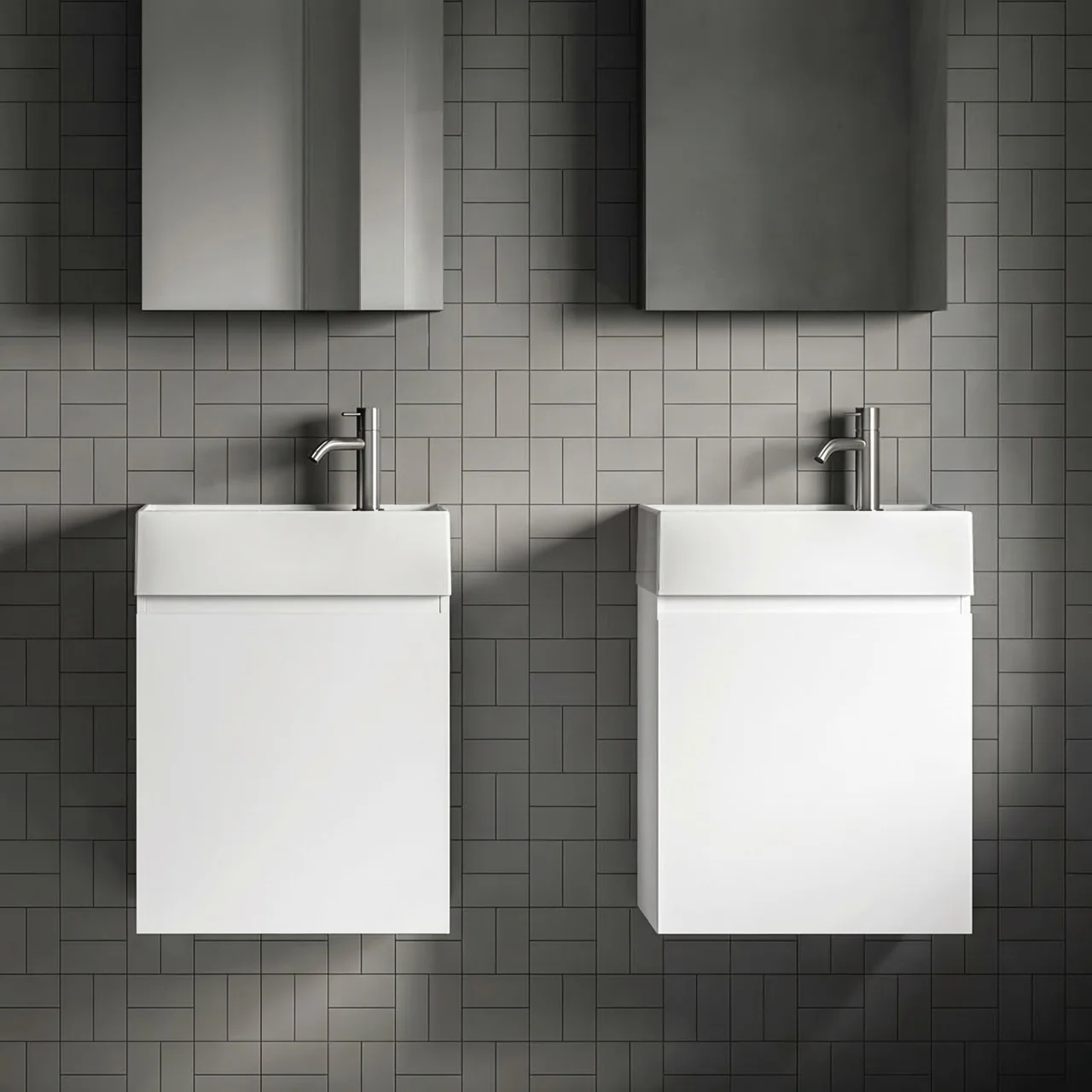 Milano Neve 45 cm Badeværelsespakke – Badmøbel, Spejlskab & Scandtap - Image 48