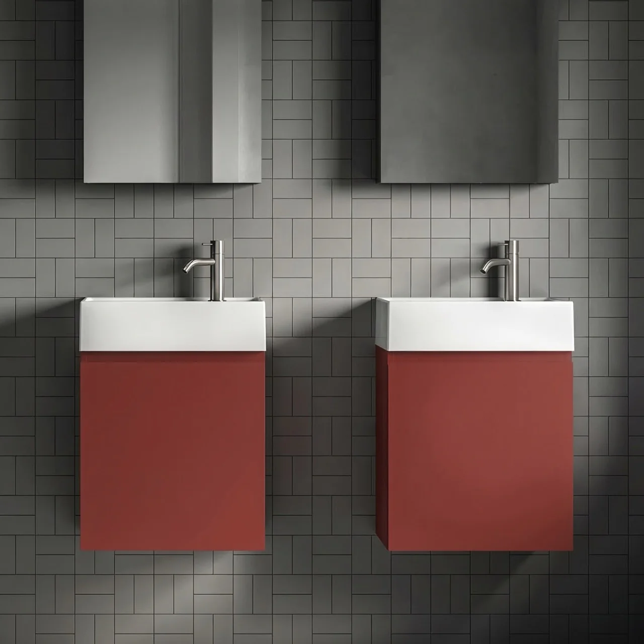 Milano Rosso Cuoio 45 cm Badeværelsespakke – Badmøbel, Spejlskab & Scandtap - Image 40