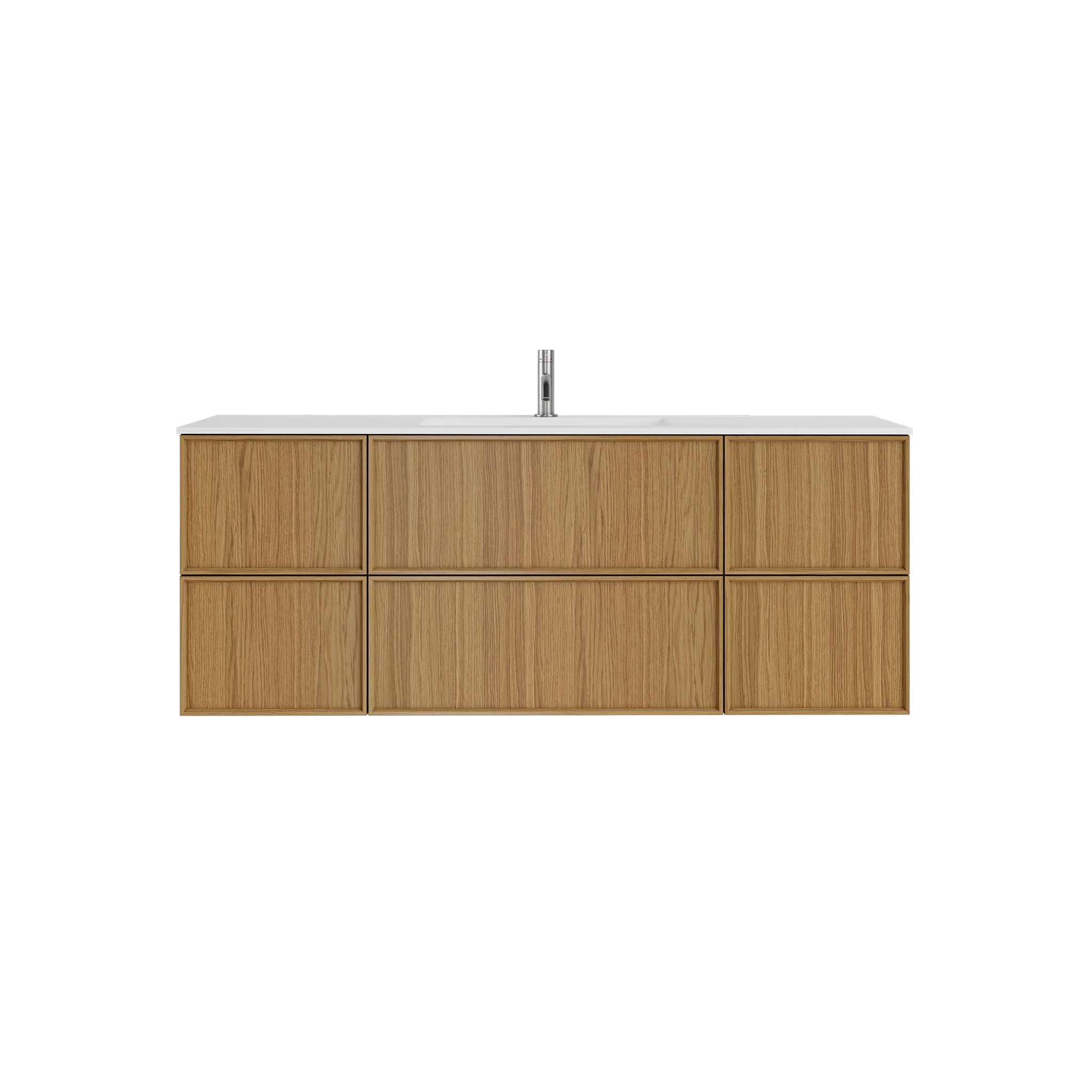 Shaker Badmøbel i Eg, 140 cm - Vask Center - Image 11