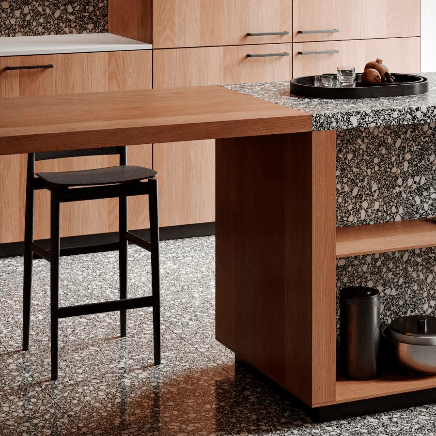 Terrazzo Classico 3.Sa med mørkt, lyst og varmt mix Sokkelkant - Image 2