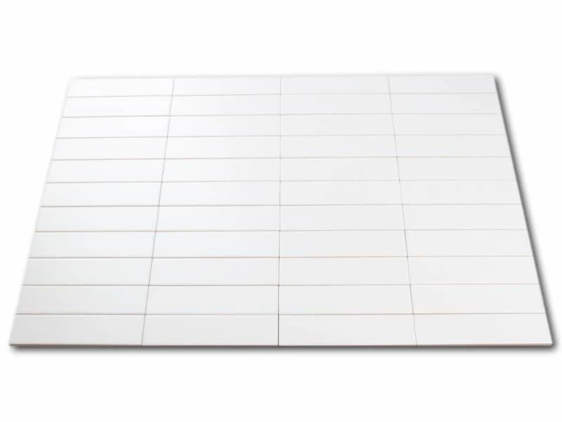 Hvid mat - 5 x 20 cm